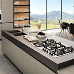 COOKTOP ELANTO PROFESSIONALE INOX - 90CM 5Q GÁS DF 5KW CENTRAL