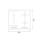 Cooktop Debacco  de Indução 4 zonas 60cm 7200 W 220 V