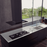 Coifa de Ilha Slim Isla 90 Black Steel 90 cm