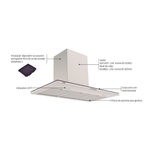 Coifa de Parede Slim Wall 90 cm 220 V
