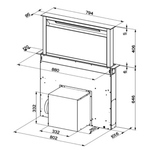 Coifa de Bancada DownDraft 90cm 220V