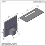 Coifa de Bancada WD 41 G3 Downdraft Inox e Vidro 90cm 220V