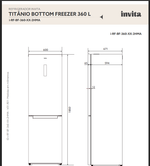 REFRIGERADOR INVITA BOTTOM FREEZER 360 L