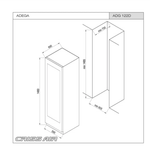 Adega de Embutir Crissair  Dual Zone 122 Garrafas 320 Litros Inox 60cm 220V
