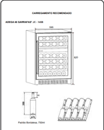 Adega Smart Evol  46 Garrafas Dual Zone de Embutir Abertura para Direita 127V