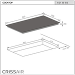 Cooktop  Crissair Onix Indução 30cm 2 Bocas 220V