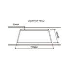 Cooktop a Gás  Cuisinart 75CM 5 Queimadores 220V