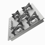 Cooktop a Gás  Tramontina  Design Collection Penta Inox Flat 5 GX 70 5 Queimadores