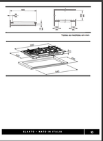 COOKTOP ELANTO NERO ARGENTO 90CM 5Q GAS 5kW DF BRONZE 220V