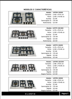 COOKTOP ELANTO PROFESSIONALE INOX - 75CM 5Q GÁS MC 4KW LATERAL