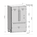 Refrigerador Elanto Professionale - French Door Embutir Revestir 36