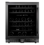 Adega De Vinhos Elanto Nero Argento 60cm 46 Garrafas 2 Zonas