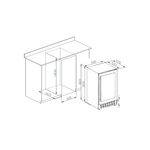 Refrigerador De Bebidas Elanto Nero Argento 60cm 152 Latas Porta Direita