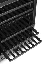 Adega De Vinhos Elanto Nero Argento 60cm 46 Garrafas 2 Zonas