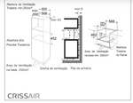 Crissair Compact Soft e Micro-ondas Inox 44 Litros 60cm 220V