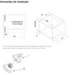 Microondas Embutir 25 Litros C13 60cm EVOL