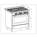 Fogão a Gás Forno Elétrico 5 Queimadores 75cm Invita 220v