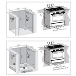 Fogão a Gás Forno Elétrico 5 Queimadores 75cm Invita 220v