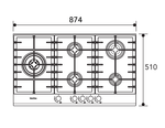COOKTOP INVITA A GÁS BLACK 90 CM BIVOLT