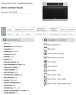 Forno Micro-ondas Debacco Combinado Montreal Digital 60CM 10 Funções 220V