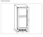 Adega Inox 26 Garrafas Dual Zone Built-in 220v