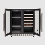 Adega e Frigobar de Embutir Crissair  Wine 20 Duo Maxi 170 Litros Inox 220V