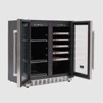Adega e Frigobar de Embutir Crissair  Wine 20 Duo Maxi 170 Litros Inox 220V