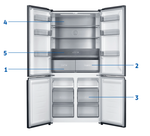 Refrigerador Inverse Multidoor Freestanding Inox 553 Litros 220v