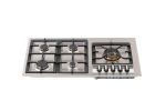Cooktop Europa a Gás 5 Bocas Inox 90cm Bivolt CCB 04 G6