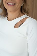 Blusa Isis de Manga Longa Branca