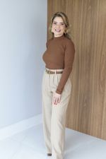 Blusa Regina Cropped Caramelo