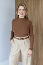 Blusa Regina Cropped Caramelo