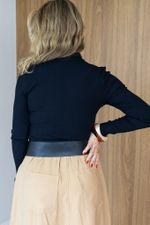 Blusa Regina Cropped Preta