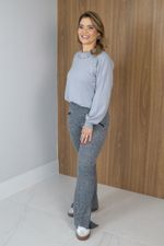 Blusa Trend com Ilhós Cinza 