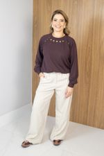 Blusa Trend com Ilhós Marrom