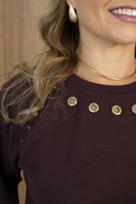 Blusa Trend com Ilhós Marrom