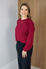 Blusa Trend com Ilhós Marsala 