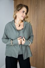Camisa Lara com Regata Detalhe em Renda Verde