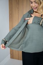 Camisa Lara com Regata Detalhe em Renda Verde