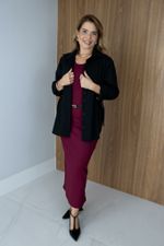 Camisa Rafaela em Tricoline Preta 