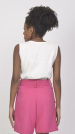 Regata com Fecho Frontal Off White 
