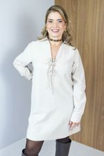 Vestido Alva Bege 