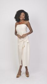 Vestido Paola Bege