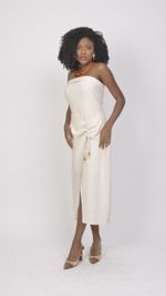 Vestido Paola Bege