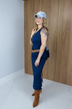  Vestido Janete Azul Marinho 
