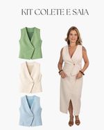 Kit Colete e Saia Paula Positano