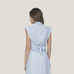 Camisa Cropped Vera Azul