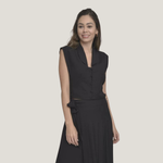 Camisa Cropped Vera Preta