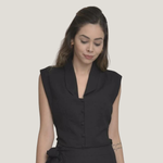 Camisa Cropped Vera Preta