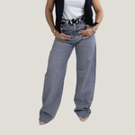 Calça Jeans  Wide Leg Bonança Gray